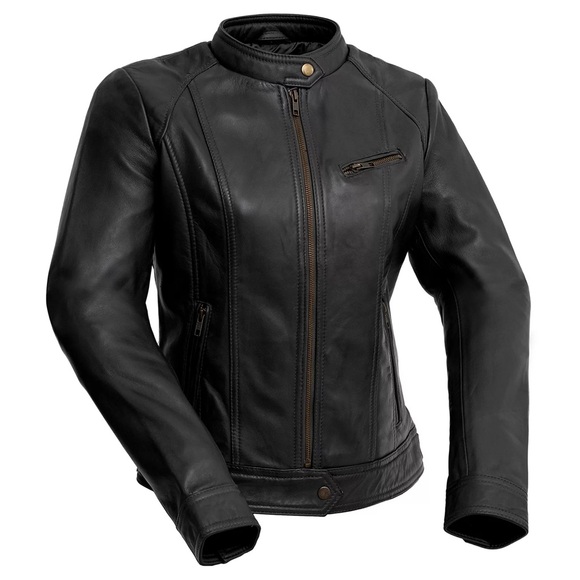 Whet Blu Jackets & Blazers - Women's Motocross Black Leather Jacket